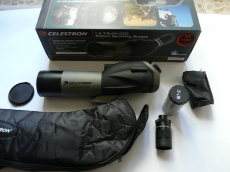 Vendo telescopio Celestron Ultima 65. Cuenta con ocular de 18-55 aumentos. Como nuevo, tan sólo ha salido 02