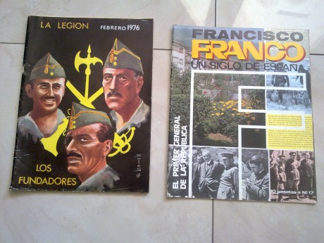 Se venden 15 numeros de la revista Franco y cinco numeros de la revista de la Legión(caso de comprar el 02