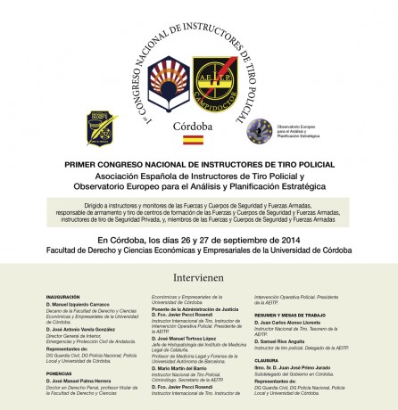 La Asociación Española de Instructores de Tiro Policial y el Observatorio Europeo para el Análisis y Planificación 00