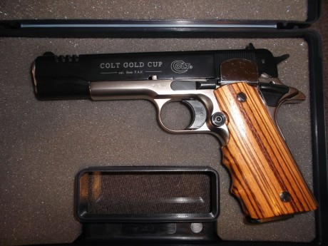 Buenas noches a tod@s, estoy pensando en adquirir una Colt Gold Cup en 9mm P.A.K. y no encuentro informacion 12