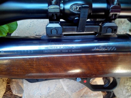Hola compañeros un amigo vende esta maquina, es un HK 300 en 22 magnum, montura original HK y visor , 00