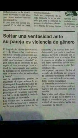 Adjunto recorte de periódico con noticia alarmante.
En este nuestro país, ya no sabemos como hacer el 00