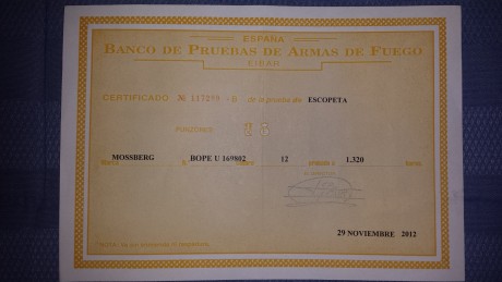 Escopeta de corredera 12/76 recamara magnum, con acabado parkerizado anticorrosion, cargador de 8+1,sin 121