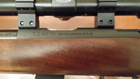Vendo Carabina CZ 453 Varmint cañon pesado en perfecto estado, gatillo ajustable y al pelo. Solo Carabina, 01