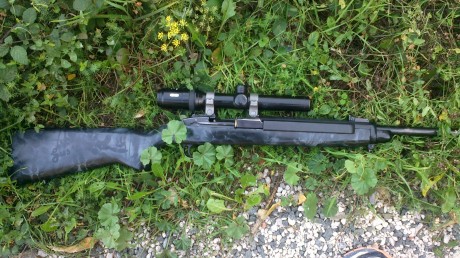 Como el aburrimiento es muy puñetero , me decidí hacer unas cosillas al  ruger deerfield 44 Mg de mi amigo 50