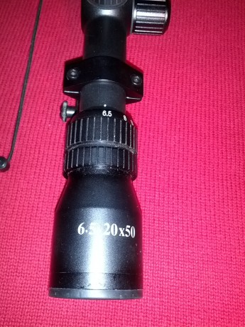 Visor Barska 6,5-20x50, retícula cross air con regulador de paralelaje en el objetivo de 50 yardas a infinito, 00