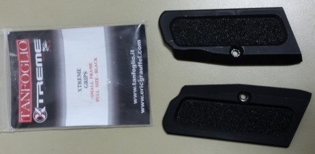 Se venden cachas negras de aluminio originales de Tanfoglio Stock 3.
55 euros envío incluido.
Están en 01