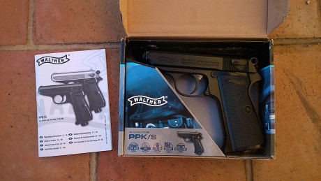 Hola , vendo esta  Walther PPK-S CO2, Cal 4,5.  Funciona muy bien,  mi hijo de da a una lata en 20 mts. 00