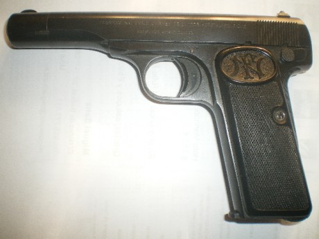 Vendo Pistola FN, BARIAN calibre 7,65 inutilizada por fresado en Recamara certificado bope 400e + portes 02