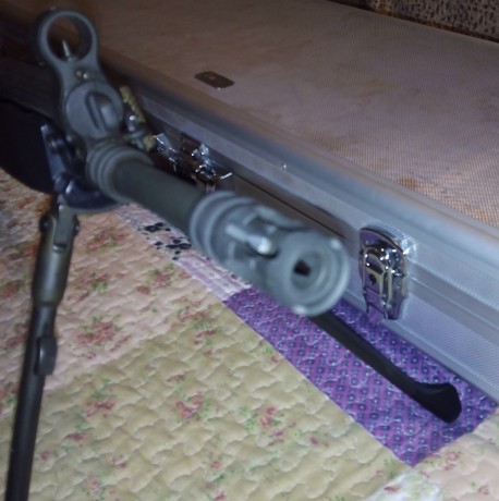 Se vende Cetme C de por Mike Custom Guns con algunos accesorios, incluye:
- Culata de G3 negra adaptada 11