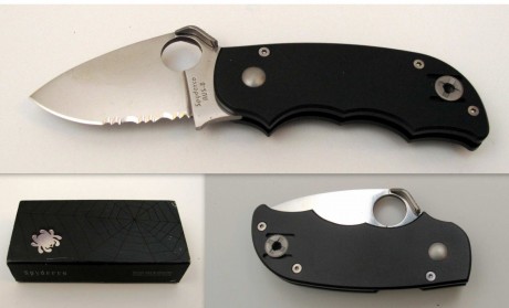 Navaja Spyderco SALSA ALUMINUM BLACK ~ C71BK. Es una versión ya descatalogada y poco frecuente. De tamaño 00