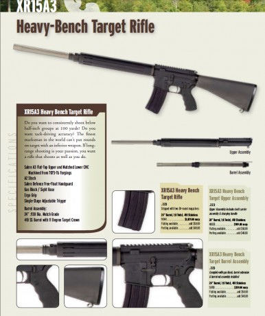 Hola, estoy pensando en comprar un AR15 de 20'. En armería fiol tienen el sabre defence xr15 benchrest. 30