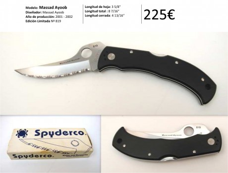 Vendo varias navajas Spyderco. Todas modelos antiguos, descatalogados o también ediciones limitadas numeradas. 12