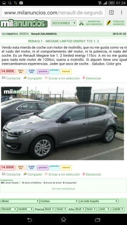 Uno pide por un Pietta niquelado con sus certificados, 2000 euros, jajaja.

Y el otro anuncio, no comete 00
