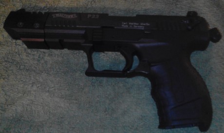 Vendo pistola Walther P22 Target.  Arma impecable , la vendo por cambio de modalidad, de precisión a Ipsc.
La 50