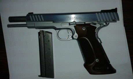 Saludos a todos, vendo una pistola STI modelo TROJAN en INOX. con cañon de 6", disparador de infinity, 02