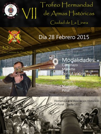 Hola a todos, el proximo dia 28, celebramos en La Linea el VII Trofeo de Hermandad de Armas Historicas.
La 00