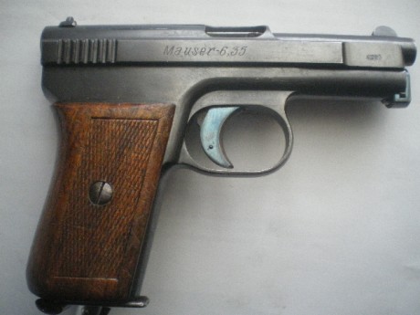 Pistola Mauser calibre 6,35 inutilizada por fresado en Recamara certificado de la G.Civil, para poner 00