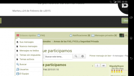 Hola es para saber si la obción que habia antes de poder ir a los temas en los que participabamos sigue 40
