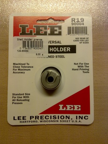 Shellholder LEE nuevo número 19

Para los calibres:

9mm, 10mm, 30 Luger, 30 Mauser, 38 ACP, 38 SuperAuto, 00