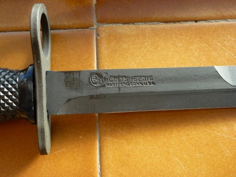 Buenos dias.
Pongo en venta las siguientes bayonetas:
-BAYONETA US M 7 PARA FUSIL M 16
Bayoneta original 20