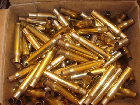 Vendo más de 300 vainas del calibre .30-06 de la marca RWS.-DAG.-Cineshot con un solo tiro, cuello y hombro 11