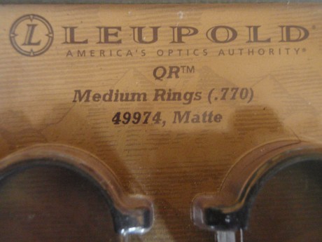 hola,vendo anillas leupold QR ,son de 26 y tamaño medias,estan usadas pero en perfecto estado.
el precio 00