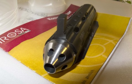 Vendo un compensador IROSA PROFIline TI600.
Valido para las pistolas de libre MORINI, MACH-GUN, TOZ ... 10