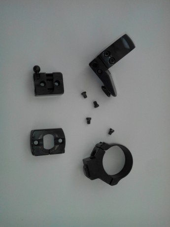 Vendo bases y anillas apel(appel, apell) para rifle Santa Barbará, Voere o similar, en perfecto estado, 02