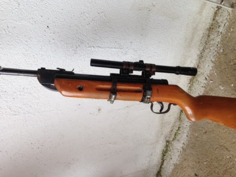 Hola, tengo esta carabina más de 20 años y no sé que marca es, no lleva ranura para la mira y hace unos 00