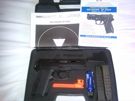 Hola, vendo SIG SAUER SP2022, 9mm, en perfecto estado, en su caja original, no utilizada en tiro deportivo, 00