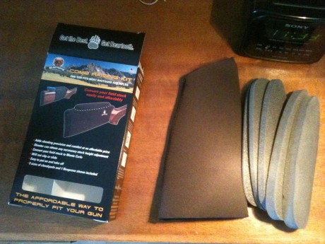 Se vende Kit para ajustar la altura de la carrillera de la escopeta o rifle compuesto por una pieza de 02