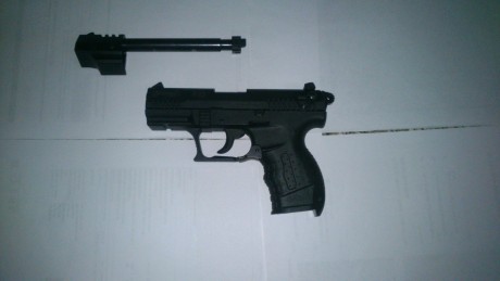 Vendo Walther P22 Target con cañón largo y corto (este último es nuevo). La pistola la compre de segunda 01