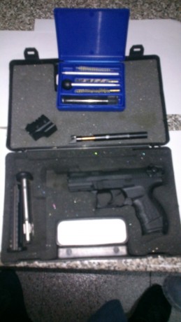 Vendo Walther P22 Target con cañón largo y corto (este último es nuevo). La pistola la compre de segunda 00