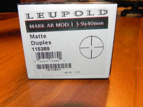 Vendo visor Leupold serie Ar mod -1 3-9x40, reticula dúplex con su montura marca Leupold, ideal para rifles 01