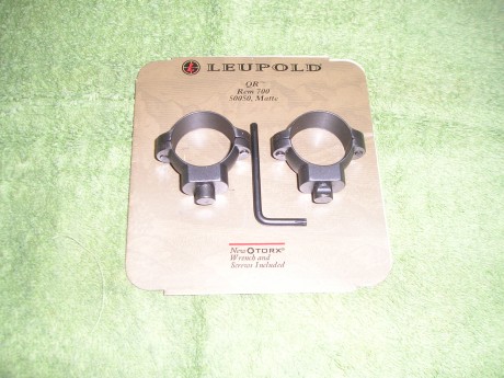 Vendo anillas Leupold QR de 1" (26mm) de tamaño medias, están usadas pero en perfecto estado , el 02