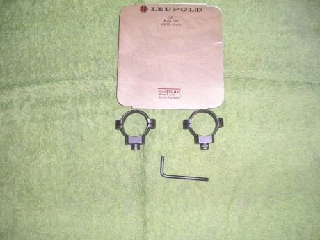 Vendo anillas Leupold QR de 1" (26mm) de tamaño medias, están usadas pero en perfecto estado , el 01