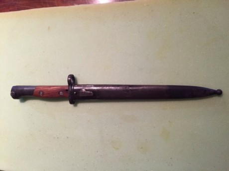 Vendo bayoneta Yugoslava para fusil tipo KAR98 con Tahaliz (el Tahaliz no es original), buen estado de 02