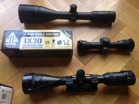  Pongo a la venta estos tres visores que tengo por los cajones y no uso.

-... VENDIDO ...

-Gamo MD 4-12x44AO.......nuevo 02