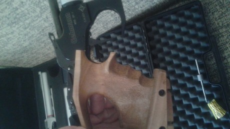 Se vende pistola de aire sin tocar la cacha tenia un poco de pasta de madera k salio sin problemas , regulable 00