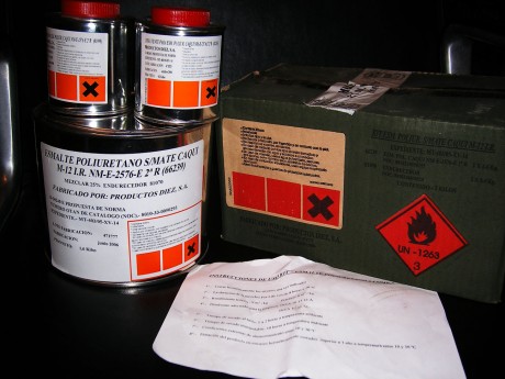 Vendo 4 kg de pintura verde militar IR - CODIGO OTAN: 3010-33-103-9772. PINTURA QUE UTILIZA EL EJERCITO 00