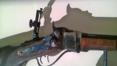 VENDO  fusil Sharps Sporting, calibre 45-70, fabricado por Pedersoli. Cañón con paso 1/18” y 32” de longitud. 01