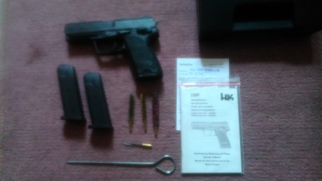 VENDIDA. CERRAR.

Vendo HK USP. 9mm parabellum.
Comprada a un compañero.
Apenas usada por mí. Perfecto 01