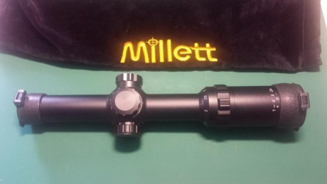 Visor MILLET DMS (Designated Marksman Scope) 1-4x24 prácticamente nuevo
Diámetro objetivo: 24 mm.
Tubo: 00
