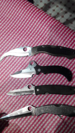 Vendo 5 navajas Spyderco antiguas. Los modelos son:
 +police gin 1
 +ats-34
 +jotsingh khalsa 643
 +gin 02