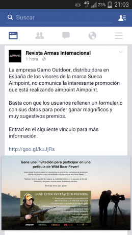 Pues a quien pueda interesar que la empresa distribuidora de Aimpoint en España y misma la Aimpoint están 00