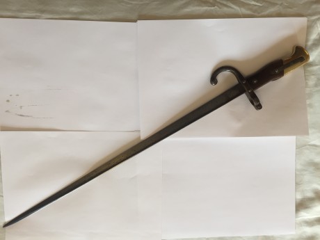Vendo Bayoneta para Fusil Frances Grass de 1874. Con marcaje de Fabrica de ST Etienne de 8 de Octubre 01