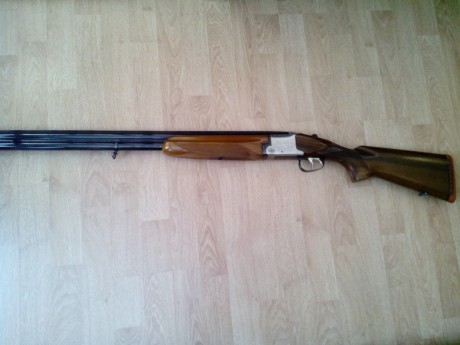 Vendo escopeta Calibre 12
Marca.: LAURONA
Expulsora, 2 gatillo 
BUEN ESTADO
Precio 200€ + portes
La escopeta 00