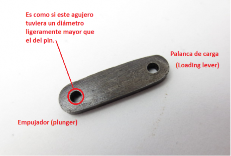Buenas tardes.

He visto que, en mi remington, el eslabón que enlaza la palanca de carga con el empujador 40
