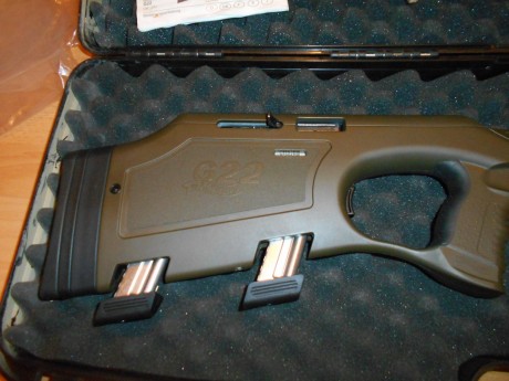 Walther G22 MILITARY
Carabina semiautomática en calibre 22 LR, con una culata sintética tipo “bullpup”,con 10